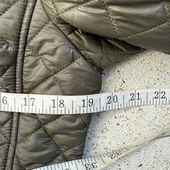 Lauren Ralph Lauren Olive/Black Diamond Quilted Coat with Hood Size Small - Picture 11 of 14